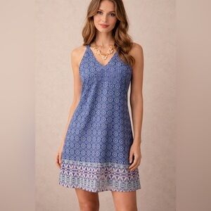 Skies Are Blue Floral Patterned Dress